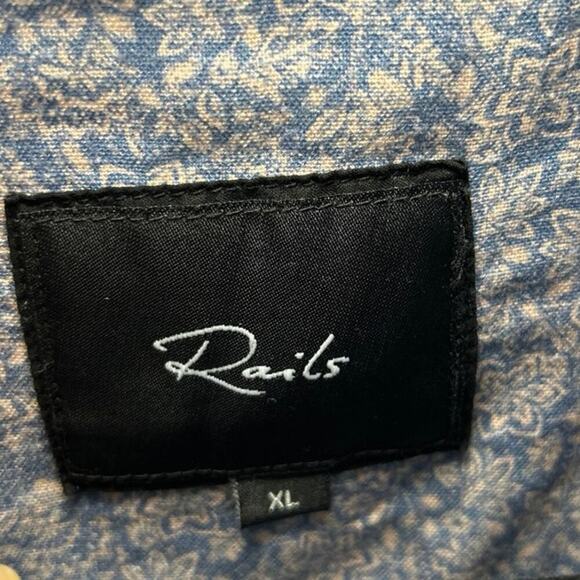 Rails Men’s Carson Floral Print Linen Blend Button Down Shirt Size XL - Picture 6 of 6